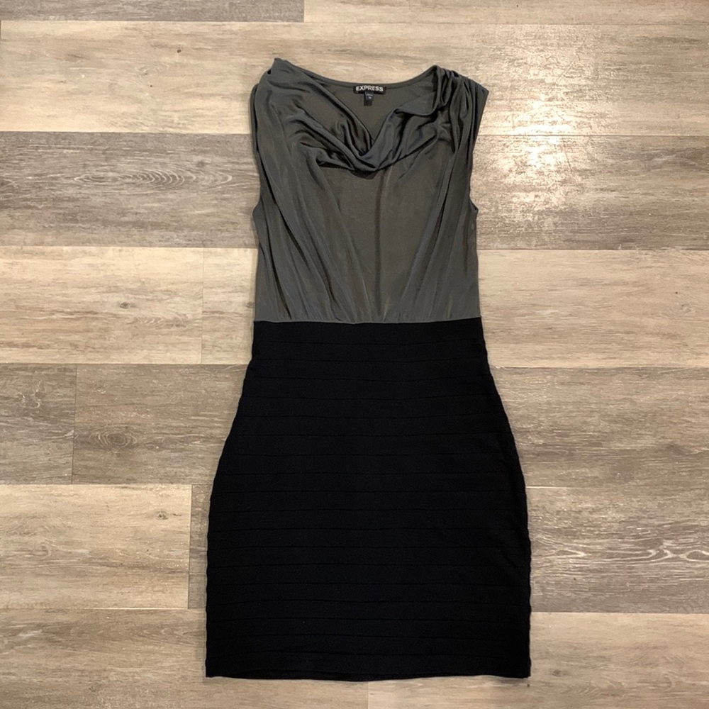 EXPRESS Y2K black gray dress size small